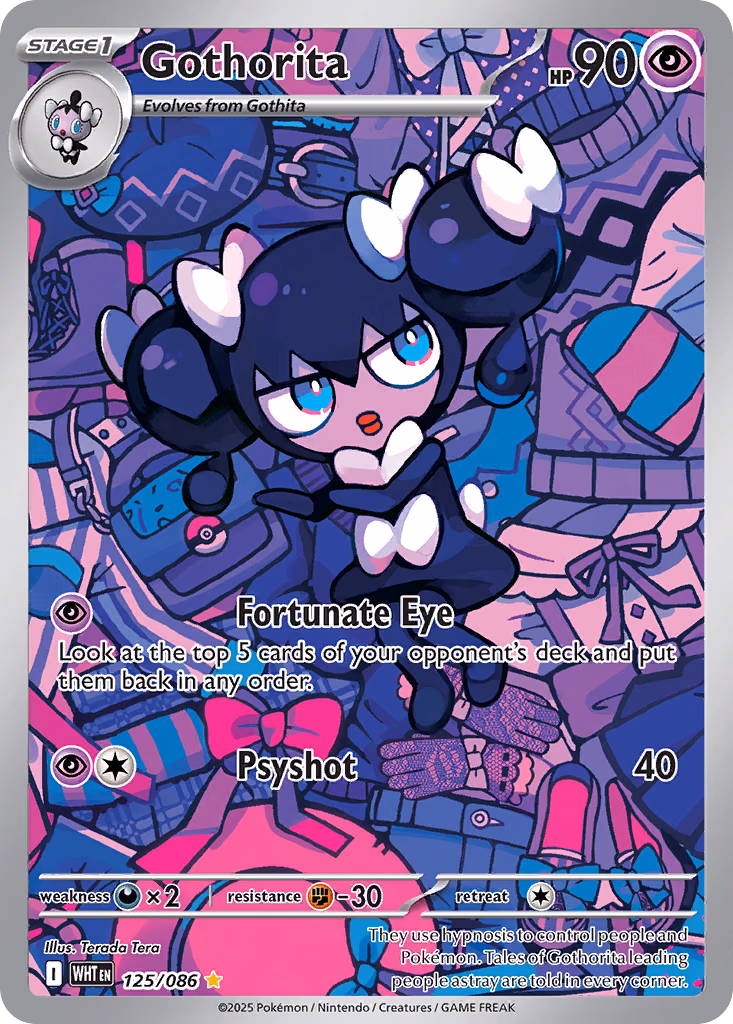 Gothorita Pokemon card (125/086, White Flare)