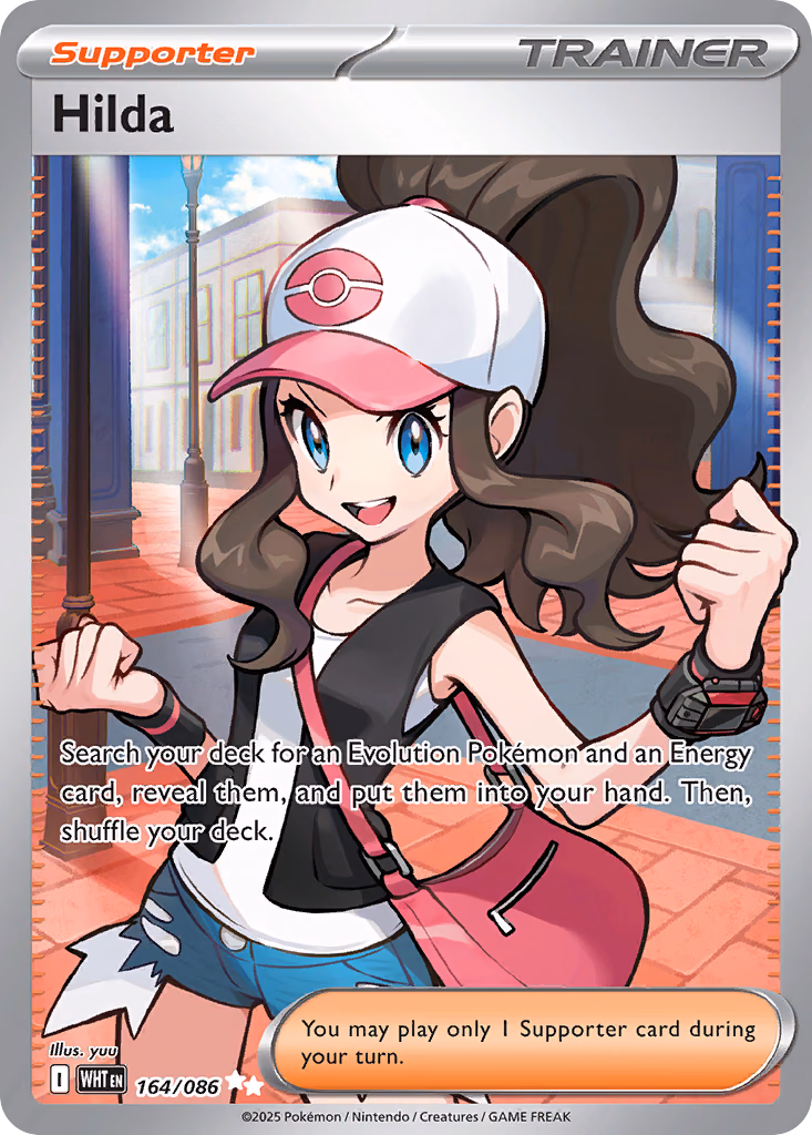 Hilda Pokemon card (164/086, White Flare)
