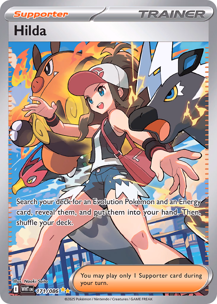 Hilda Pokemon card (171/086, White Flare)