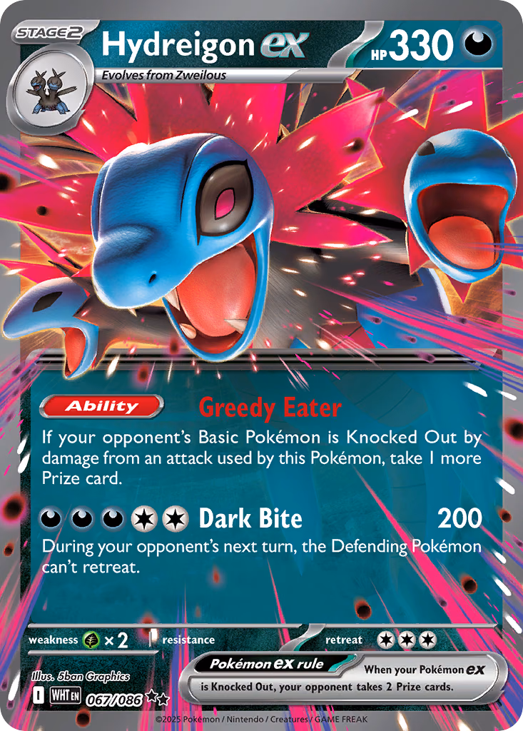 Hydreigon ex Pokemon card (067/086, White Flare)