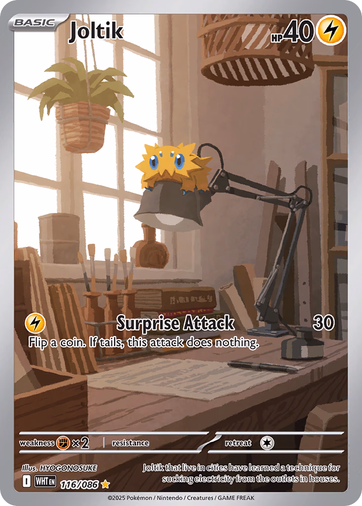 Joltik Pokemon card (116/086, White Flare)