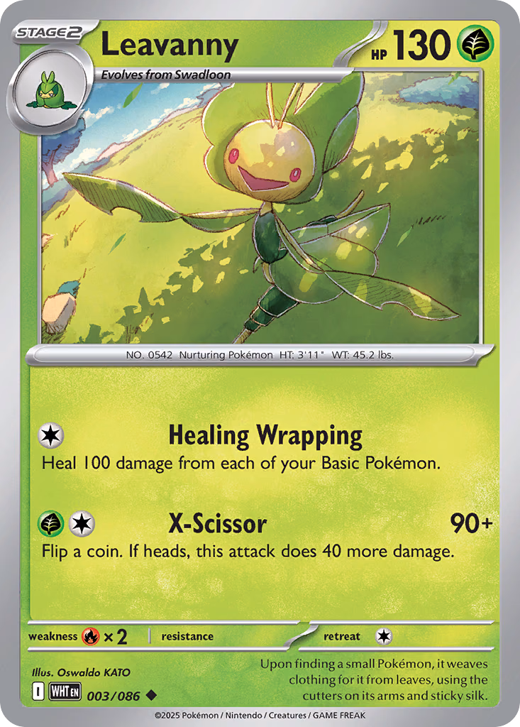Leavanny Pokemon card (003/086, White Flare)