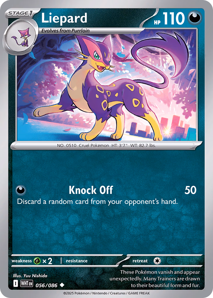 Liepard Pokemon card (056/086, White Flare)
