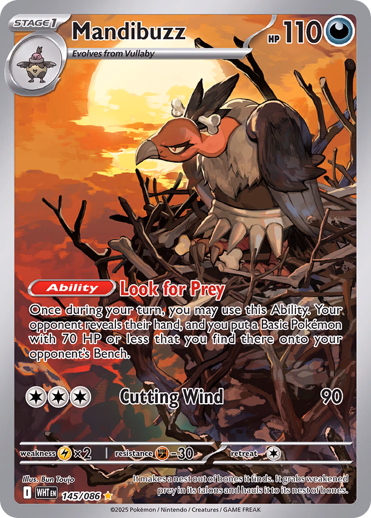 Mandibuzz Pokemon card (145/086, White Flare)
