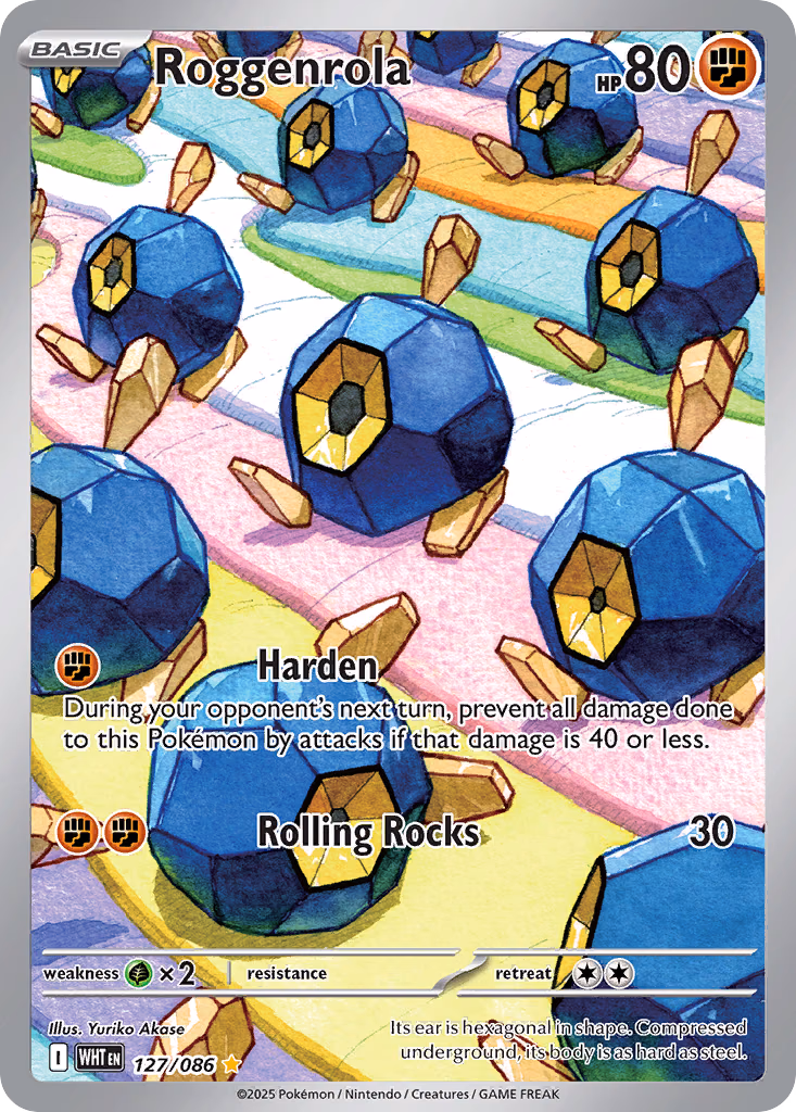 Roggenrola Pokemon card (127/086, White Flare)