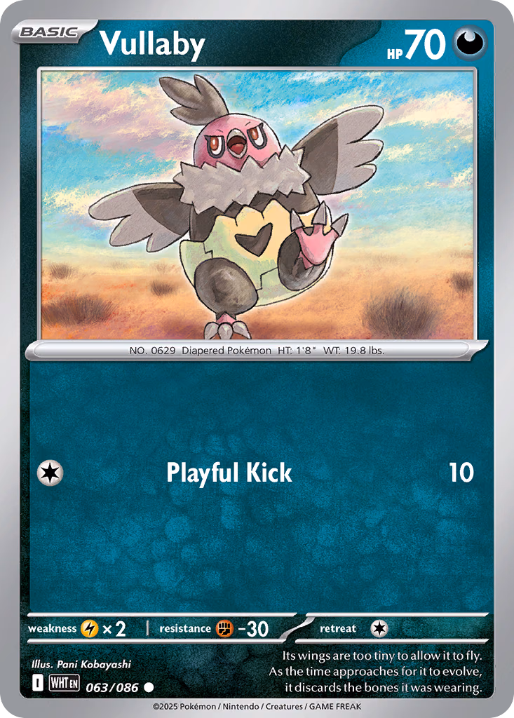 Vullaby Pokemon card (063/086, White Flare)