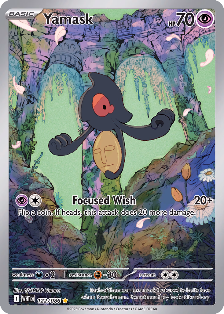 Yamask Pokemon card (122/086, White Flare)