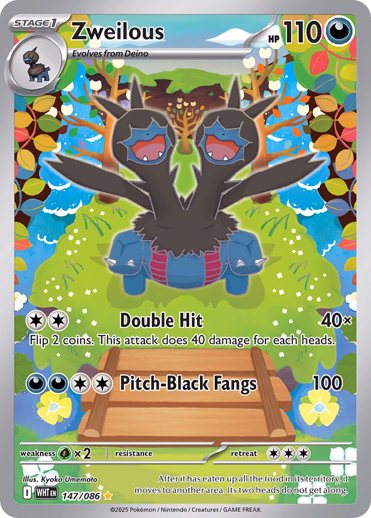Zweilous Pokemon card (147/086, White Flare)