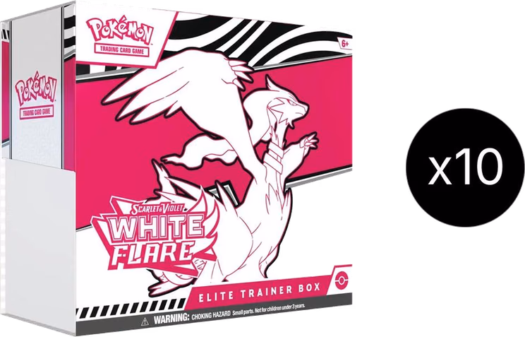 Pokemon White Flare Elite Trainer Box Case