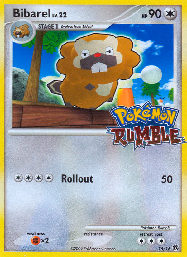 Bibarel Pokemon card (16/16, Pokémon Rumble)