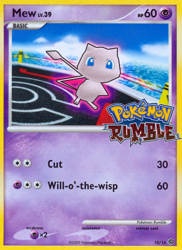 Mew Pokemon card (10/16, Pokémon Rumble)