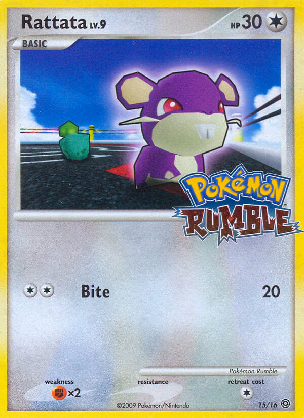 Rattata Pokemon card (15/16, Pokémon Rumble)