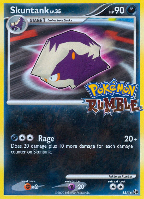 Skuntank Pokemon card (13/16, Pokémon Rumble)