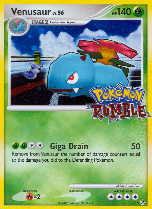 Venusaur Pokemon card (1/16, Pokémon Rumble)