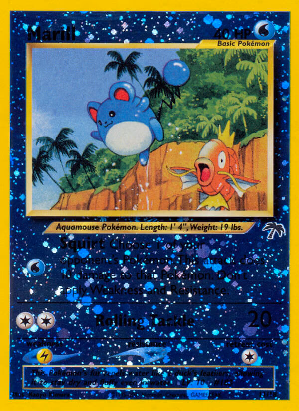 Marill Pokemon card (11/18, Southern Islands)
