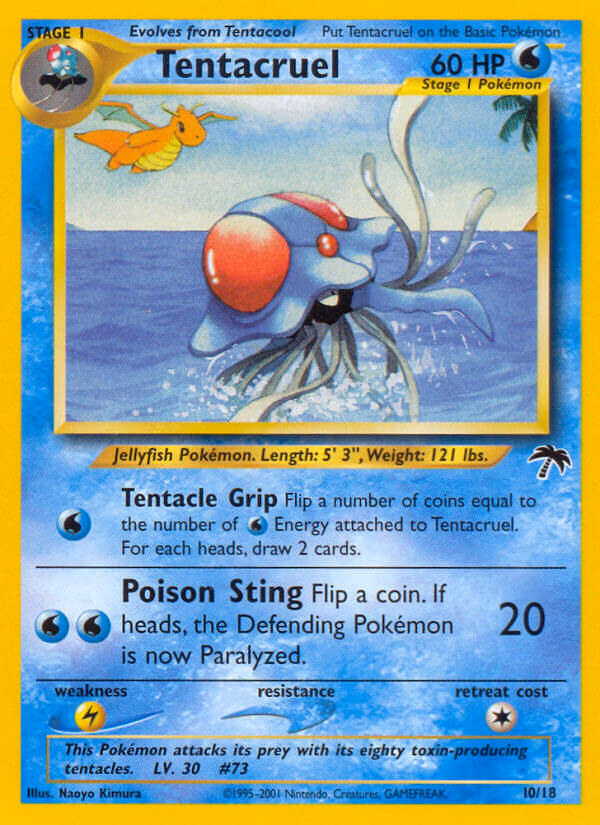 Tentacruel Pokemon card (10/18, Southern Islands)
