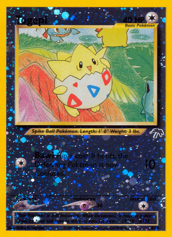Togepi Pokemon card (4/18, Southern Islands)