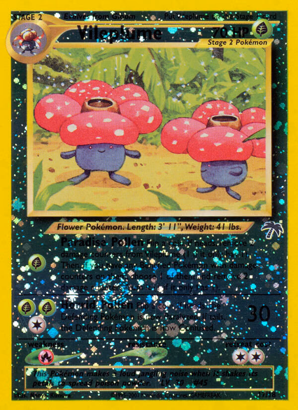 Vileplume Pokemon card (17/18, Southern Islands)