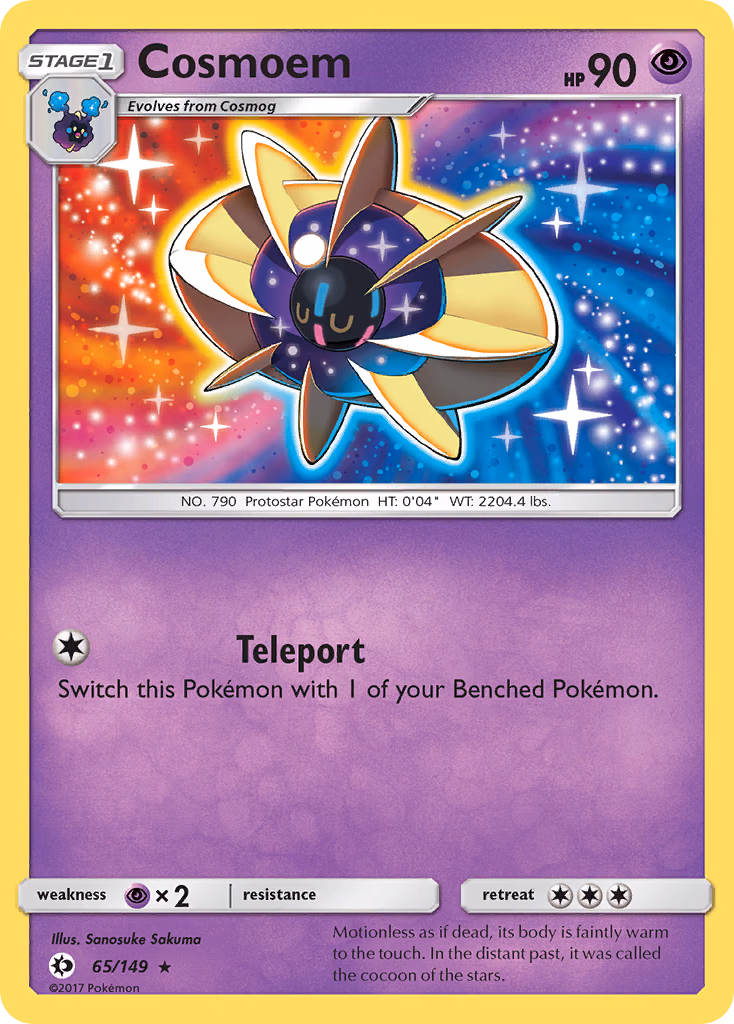 Cosmoem Pokemon card (65/149, Sun & Moon)
