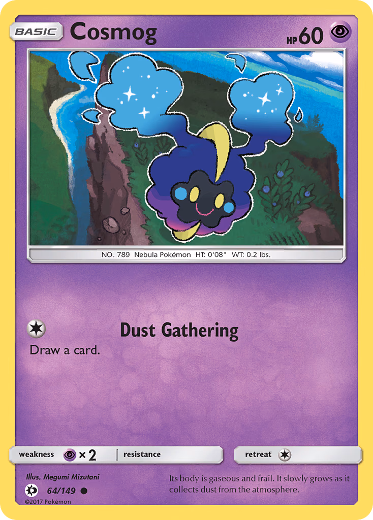 Cosmog Pokemon card (64/149, Sun & Moon)
