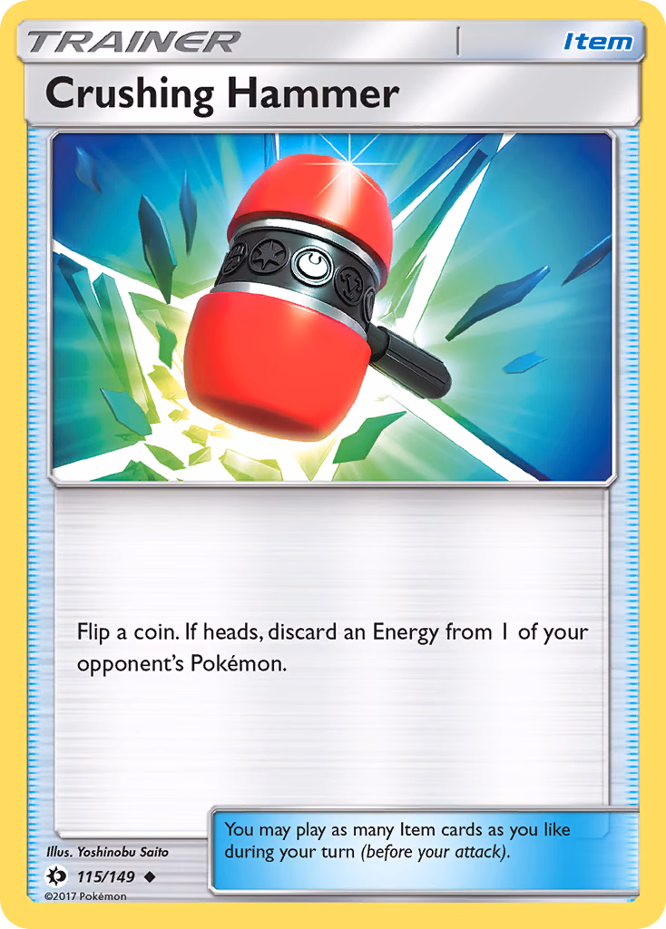 Crushing Hammer Pokemon card (115/149, Sun & Moon)