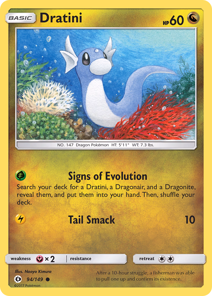 Dratini Pokemon card (94/149, Sun & Moon)
