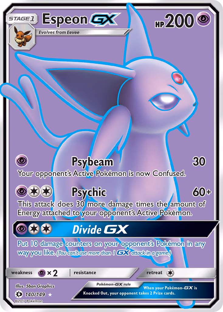Espeon-GX Pokemon card (140/149, Sun & Moon)