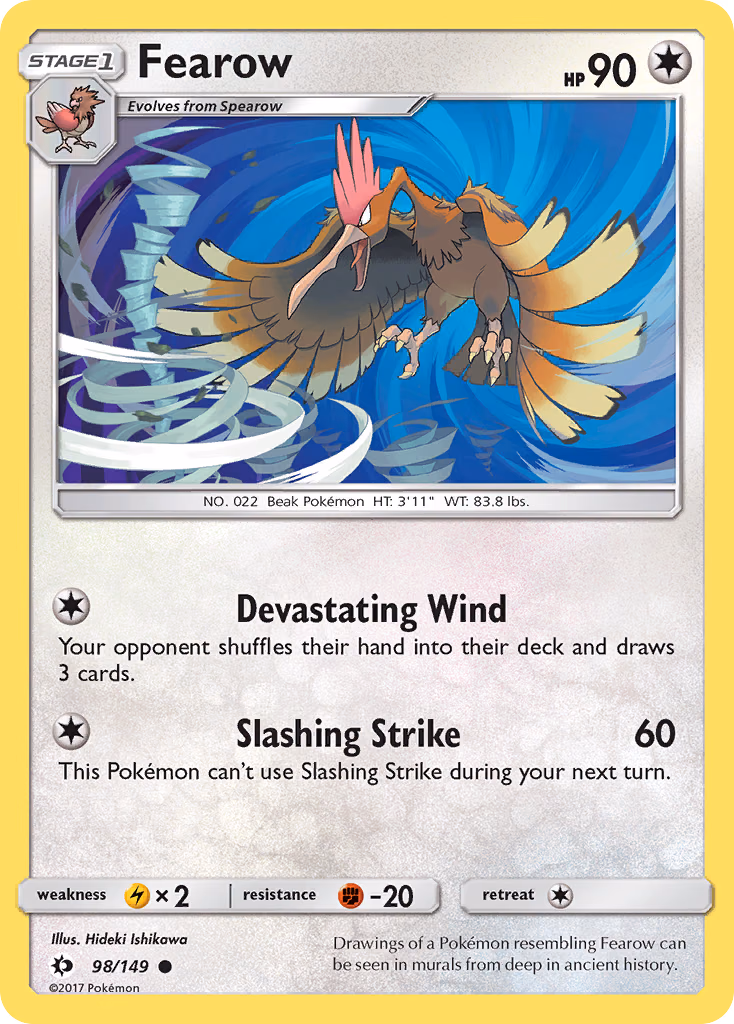 Fearow Pokemon card (98/149, Sun & Moon)