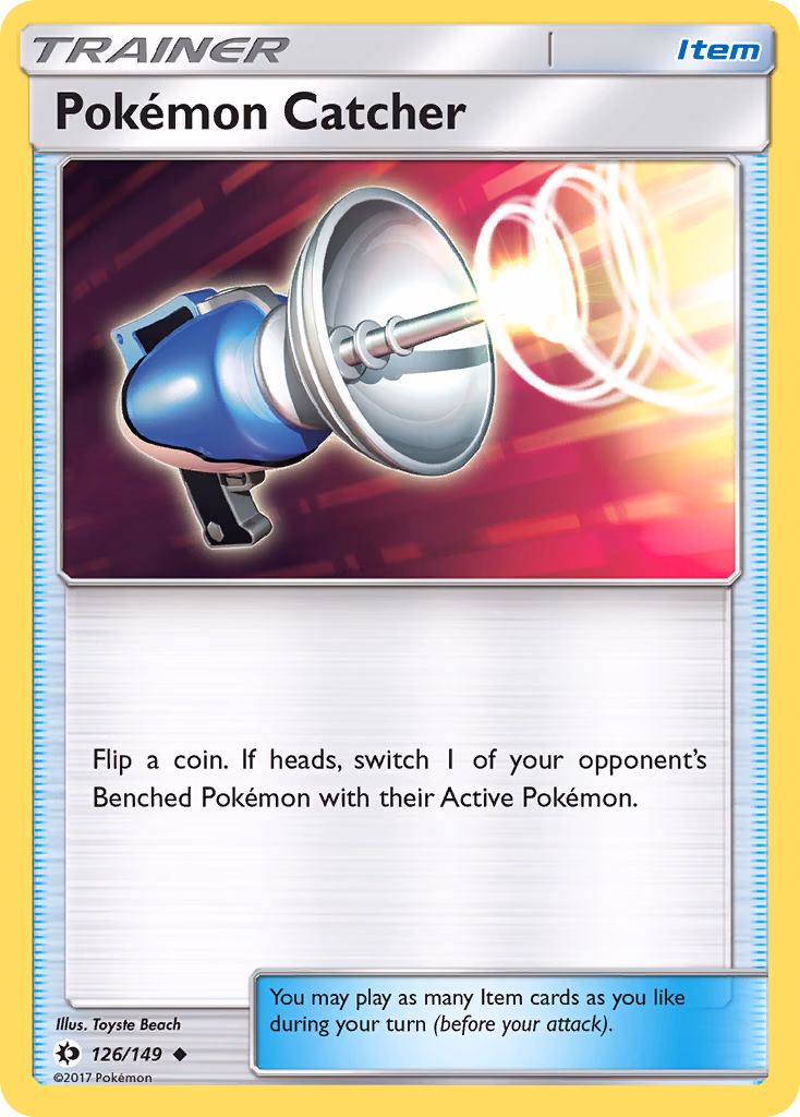 Pokémon Catcher Pokemon card (126/149, Sun & Moon)