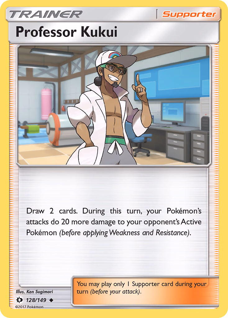 Professor Kukui Pokemon card (128/149, Sun & Moon)