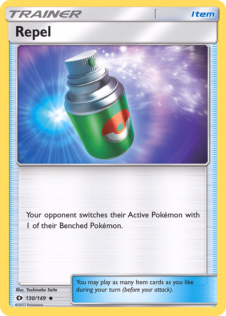 Repel Pokemon card (130/149, Sun & Moon)