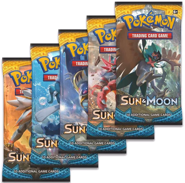 Pokemon Sun & Moon Booster Pack Art Bundle [Set of 5]