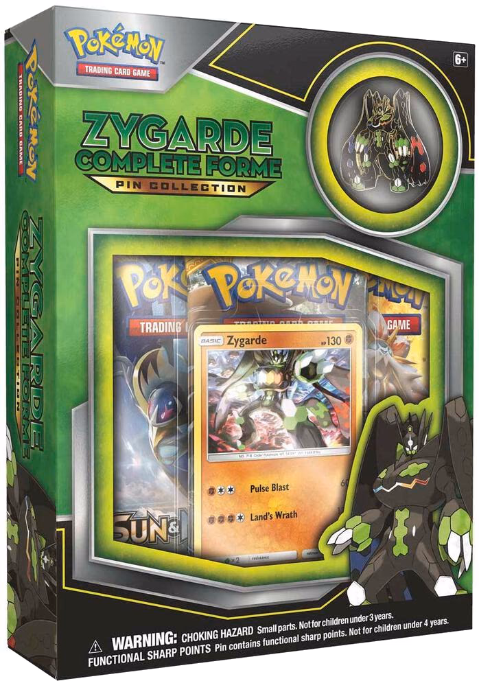 Pokemon Sun & Moon Zygarde Complete Forme Pin Collection
