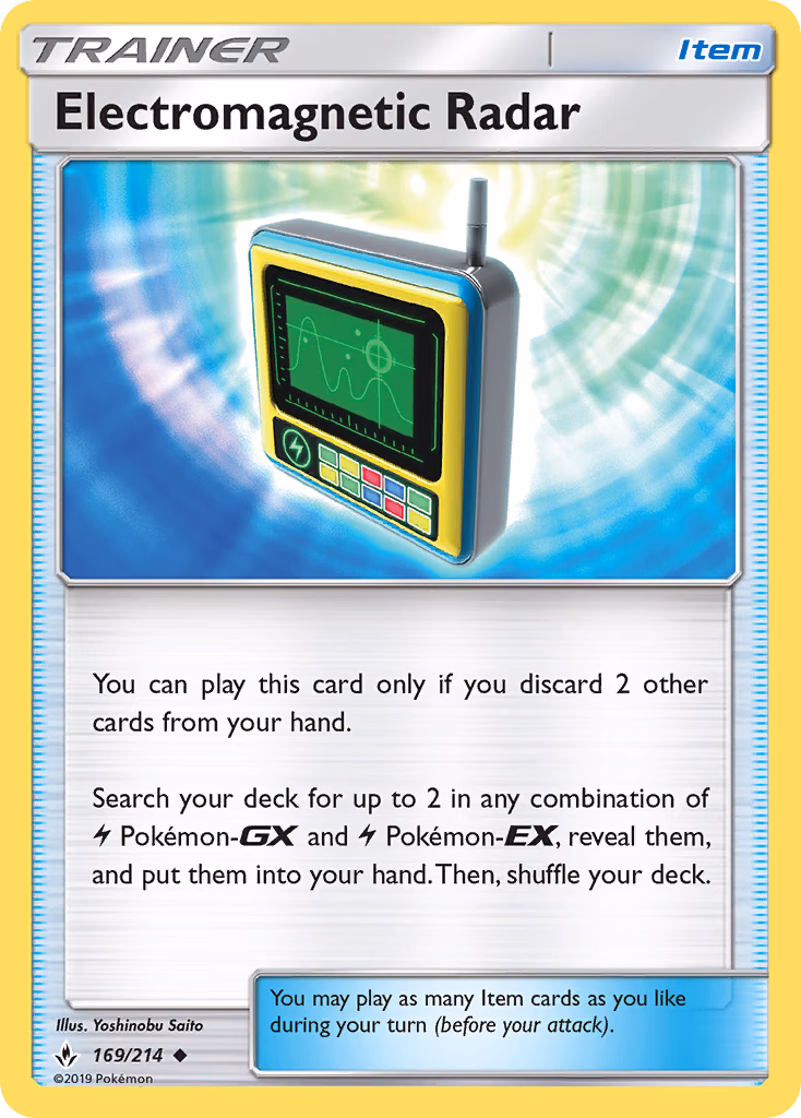 Electromagnetic Radar Pokemon card (169/214, Unbroken Bonds)