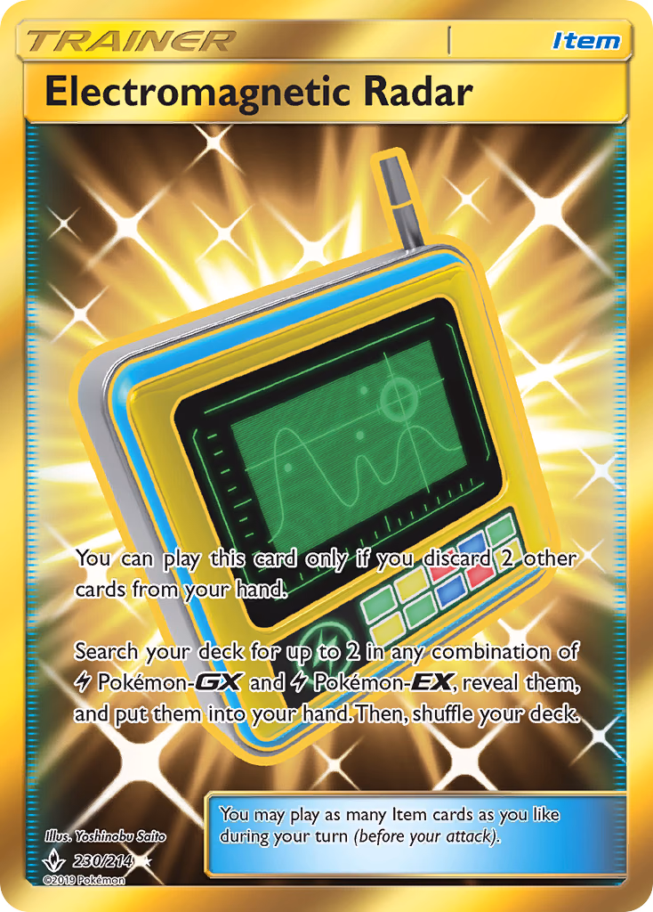 Electromagnetic Radar Pokemon card (230/214, Unbroken Bonds)