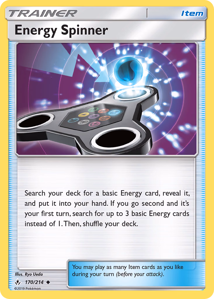 Energy Spinner Pokemon card (170/214, Unbroken Bonds)