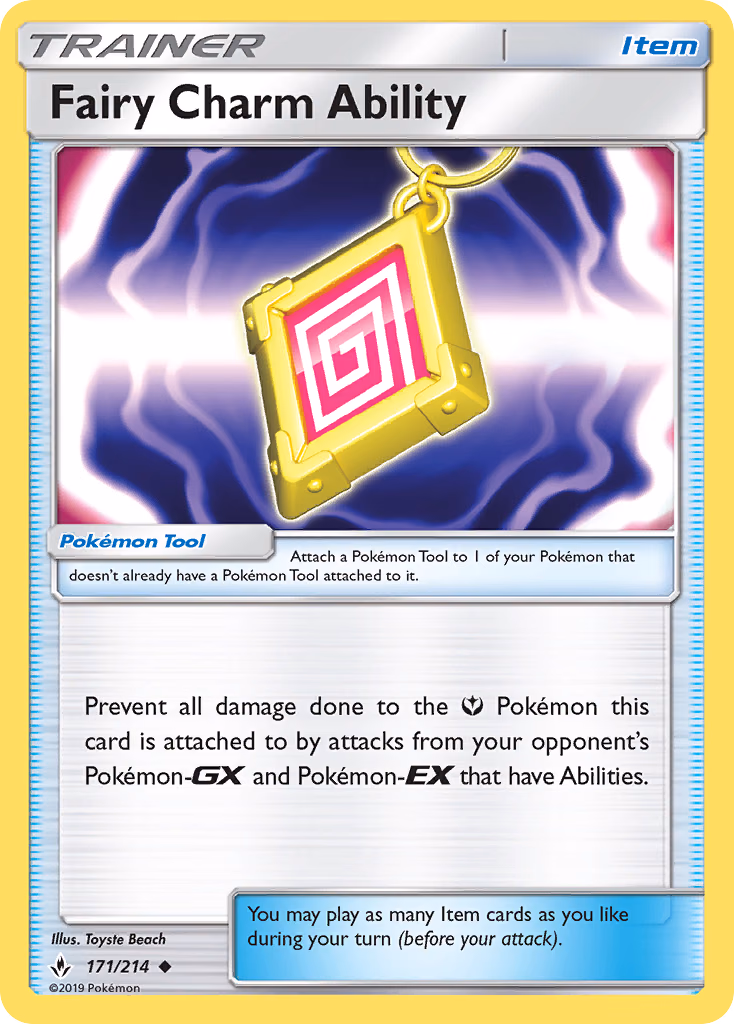 Fairy Charm Ability Pokemon card (171/214, Unbroken Bonds)