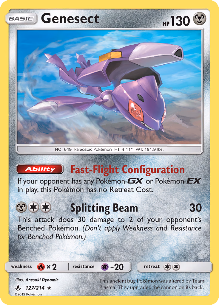 Genesect Pokemon card (127/214, Unbroken Bonds)