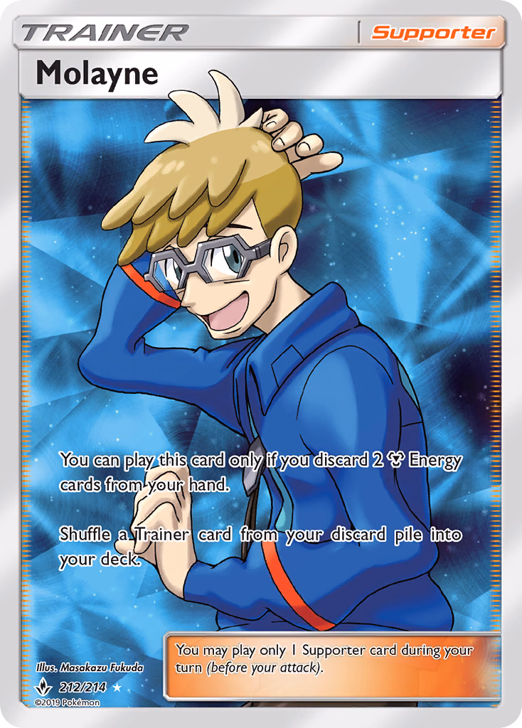 Molayne Pokemon card (212/214, Unbroken Bonds)