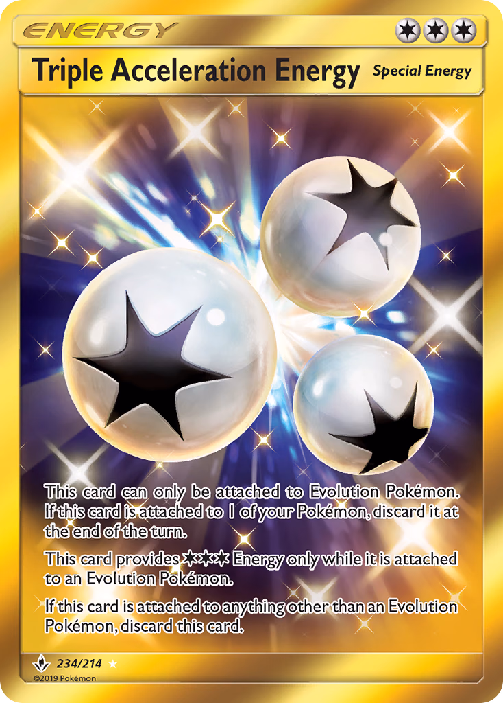 Triple Acceleration Energy Pokemon card (234/214, Unbroken Bonds)