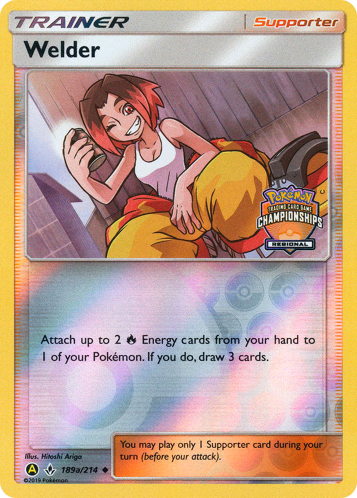 Welder Pokemon card (189a/214, Unbroken Bonds)