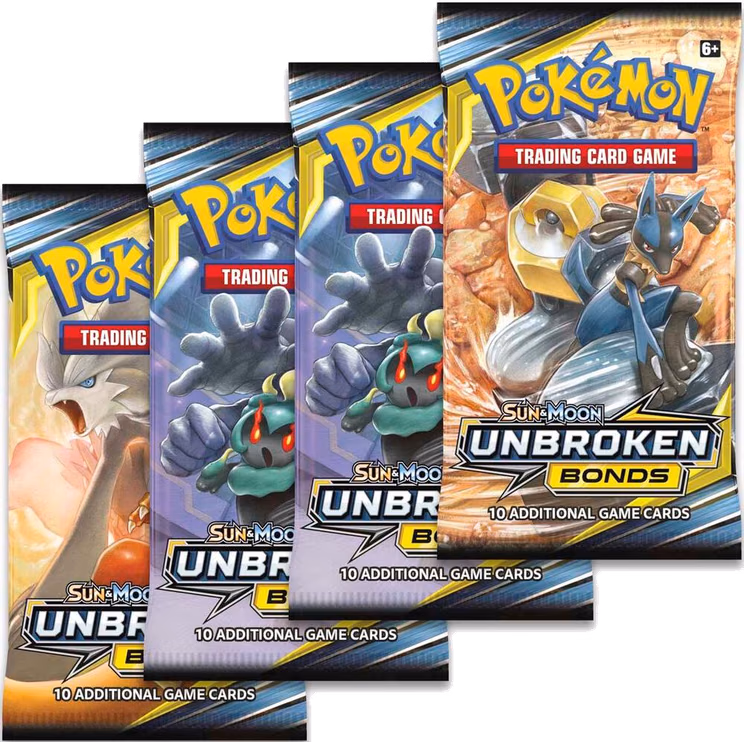 Pokemon Unbroken Bonds Booster Pack Art Bundle [Set of 4]