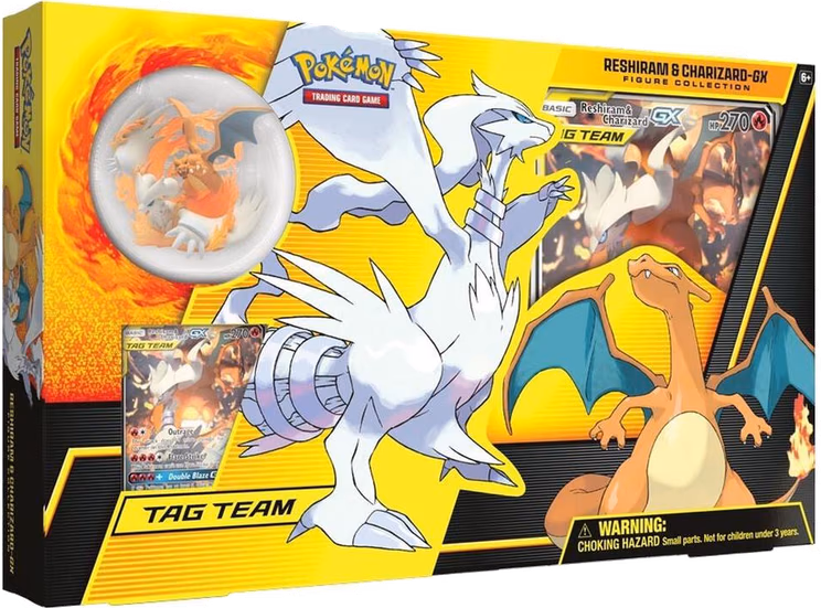 Pokemon Unbroken Bonds Reshiram & Charizard GX Figure Collection