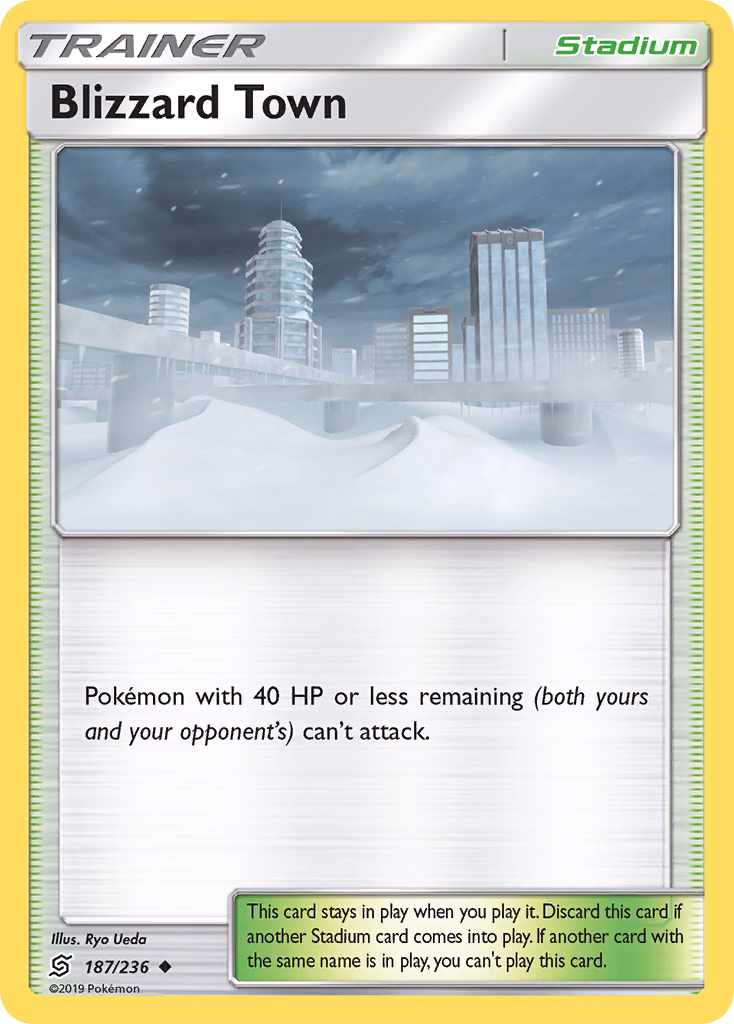 Blizzard Town Pokemon card (187/236, Unified Minds)