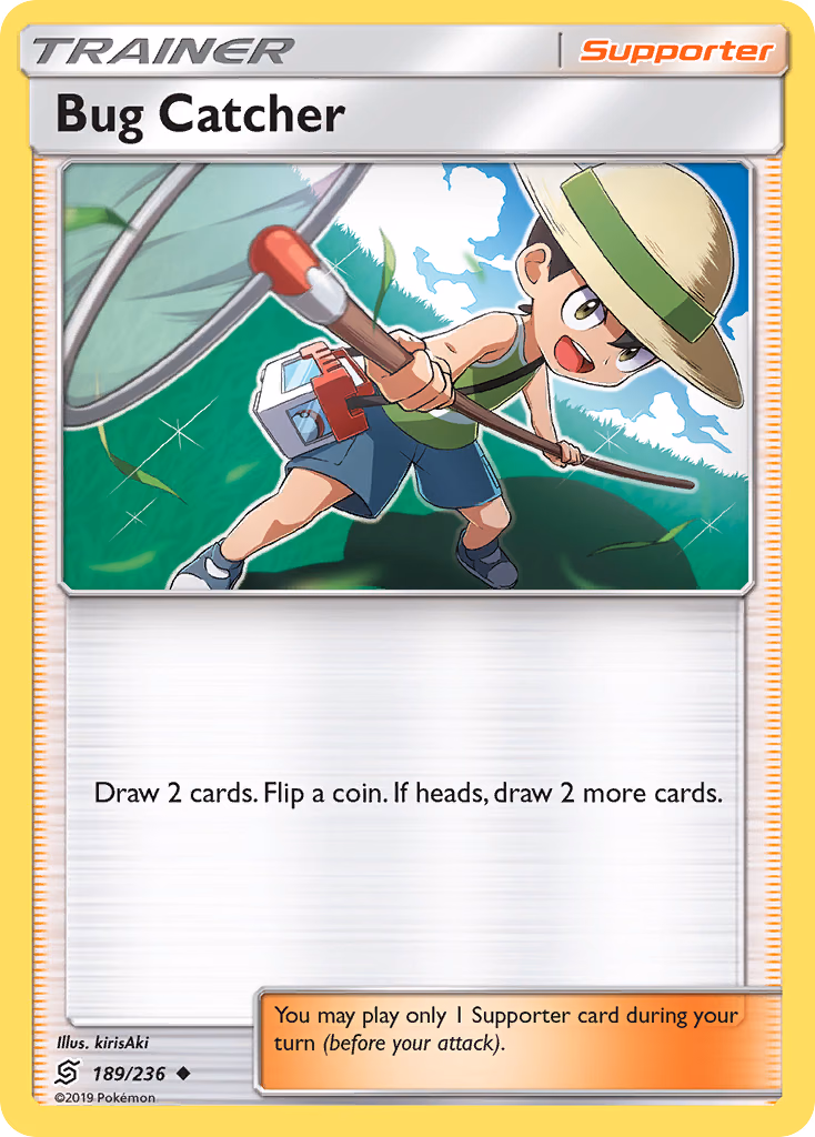 Bug Catcher Pokemon card (189/236, Unified Minds)