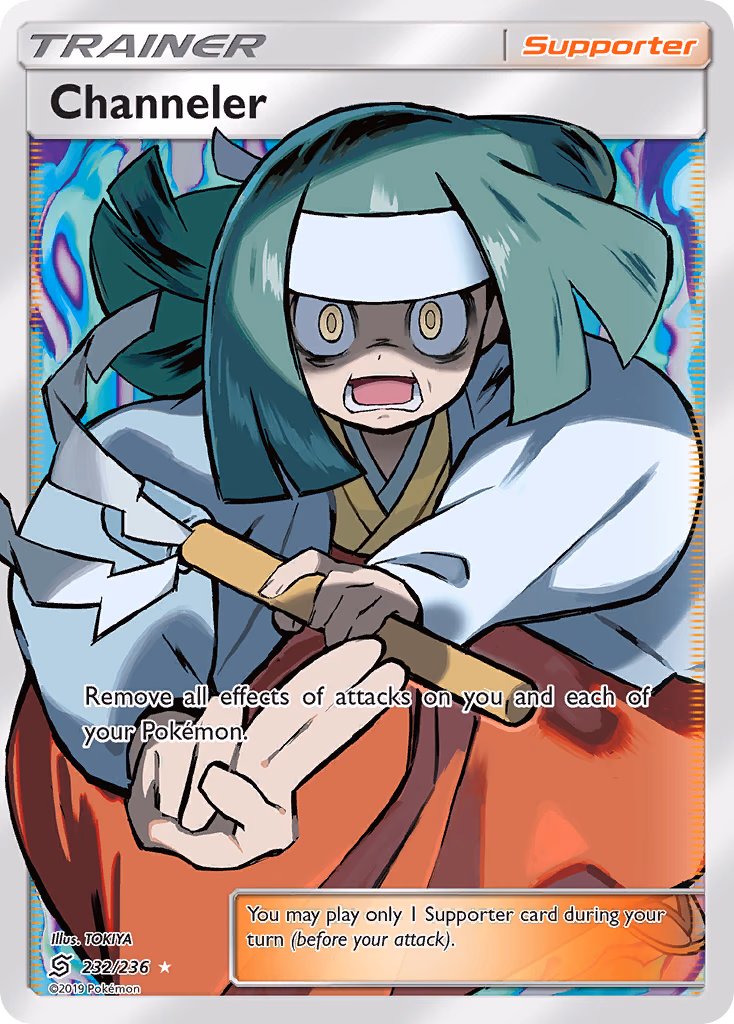 Channeler Pokemon card (232/236, Unified Minds)