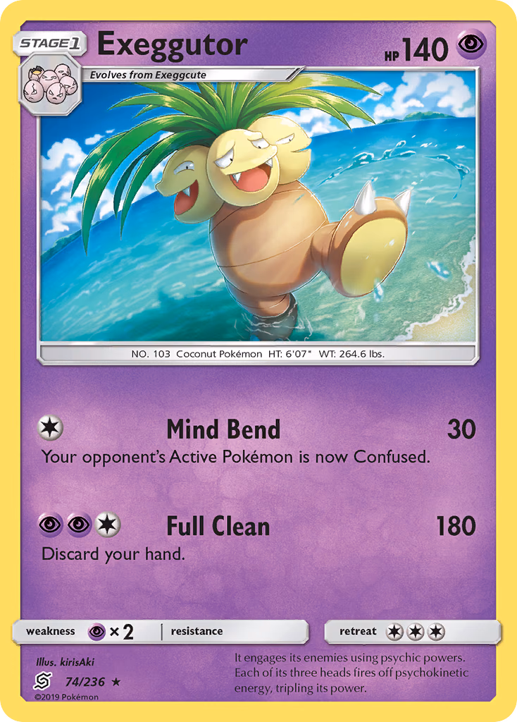 Exeggutor Pokemon card (74/236, Unified Minds)