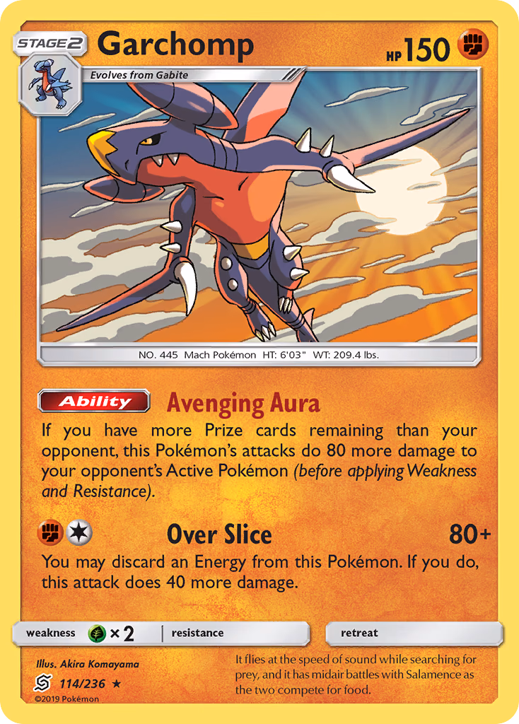 Garchomp Pokemon card (114/236, Unified Minds)