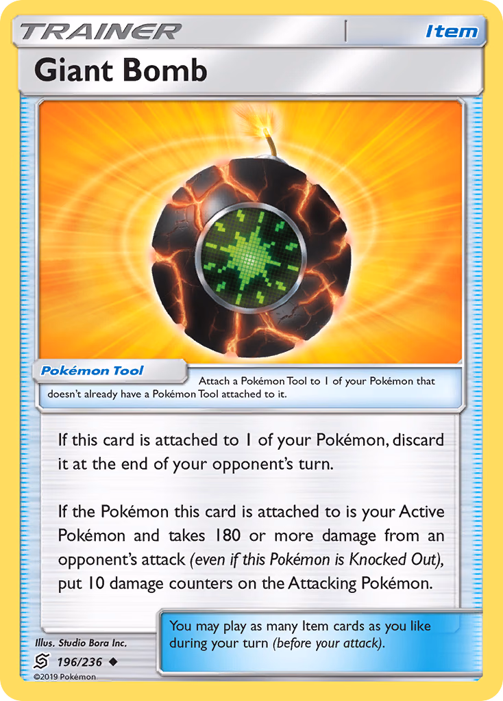 Giant Bomb Pokemon card (196/236, Unified Minds)