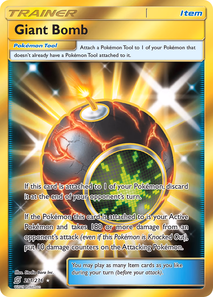 Giant Bomb Pokemon card (251/236, Unified Minds)